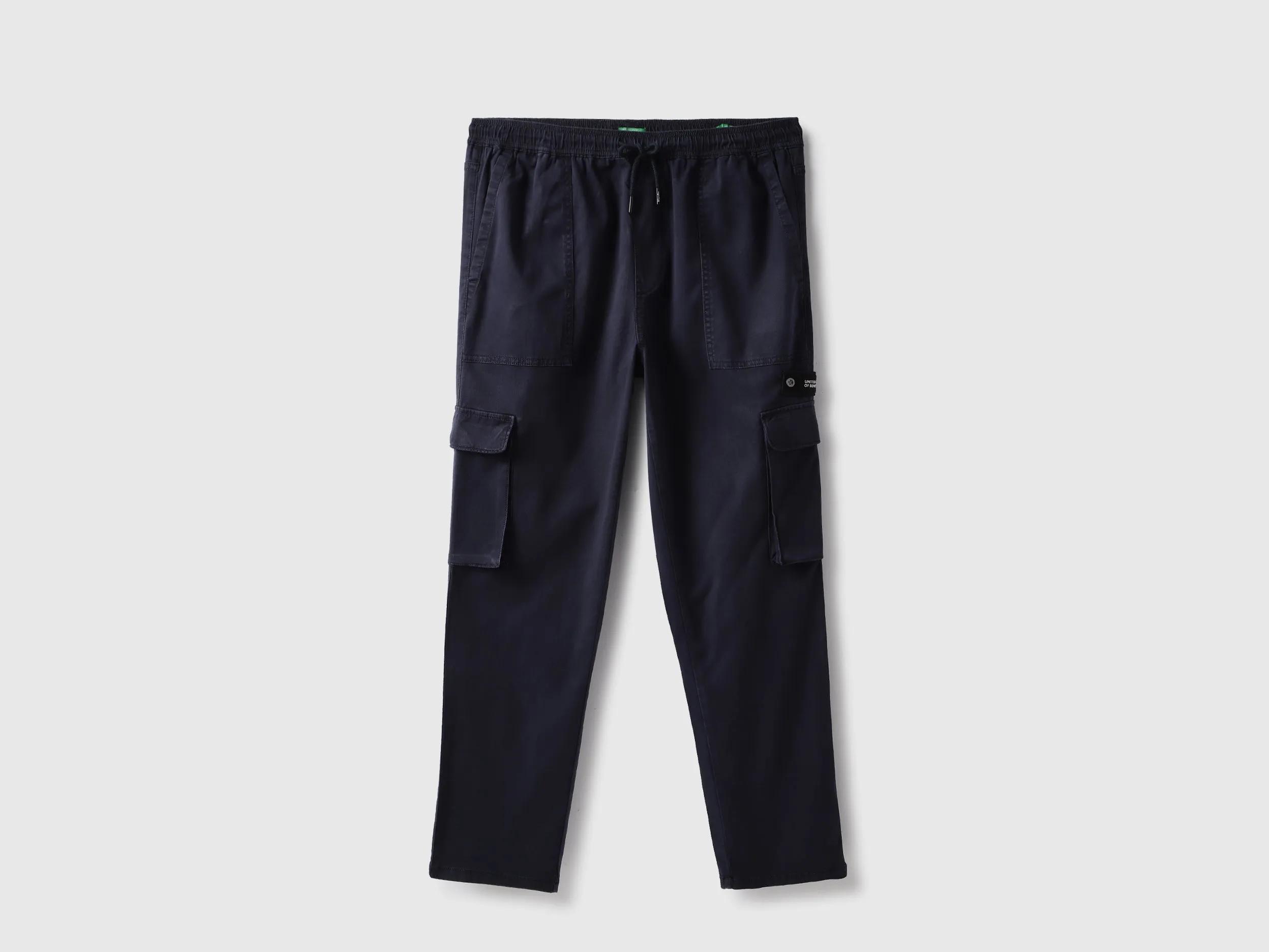 Solid Cargo Fit Cargo Pants