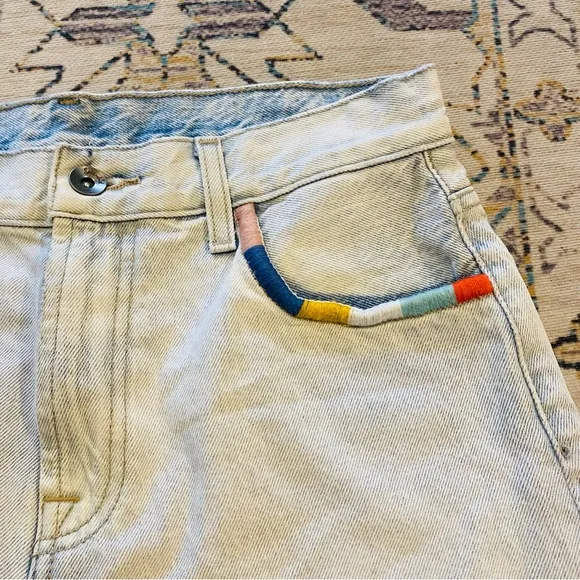 Splendid x Margherita Embroidered Denim Shorts Size 25