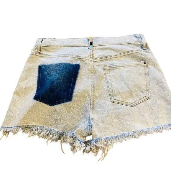 Splendid x Margherita Embroidered Denim Shorts Size 25