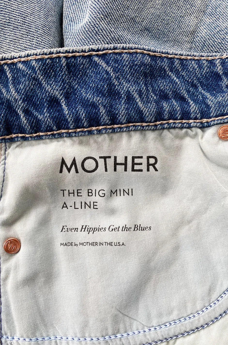 Spring 2015 Mother Denim Distressed Edge Micro Mini Skirt