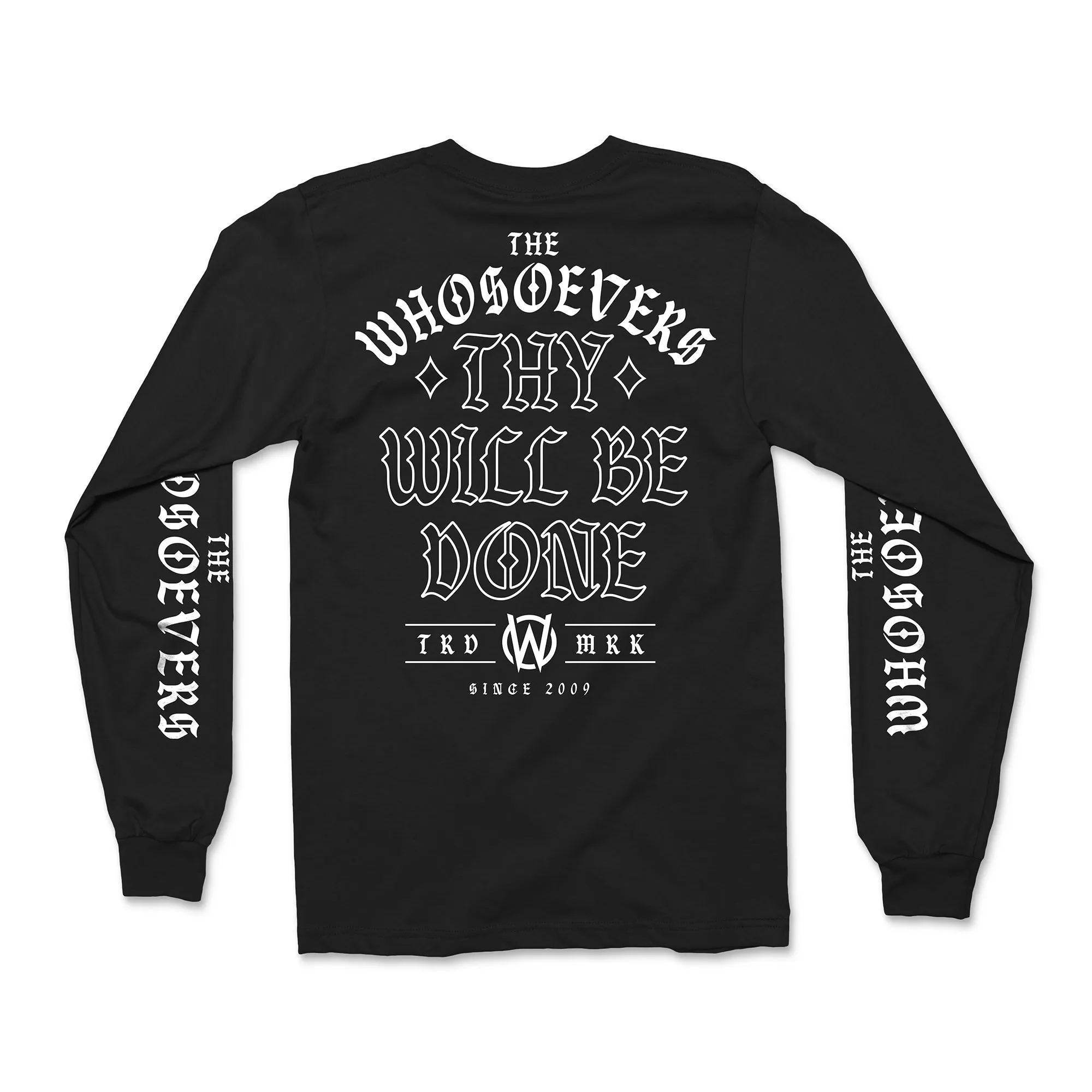 Stacked Thy Will Long Sleeve T-Shirt | Black