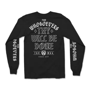 Stacked Thy Will Long Sleeve T-Shirt | Black
