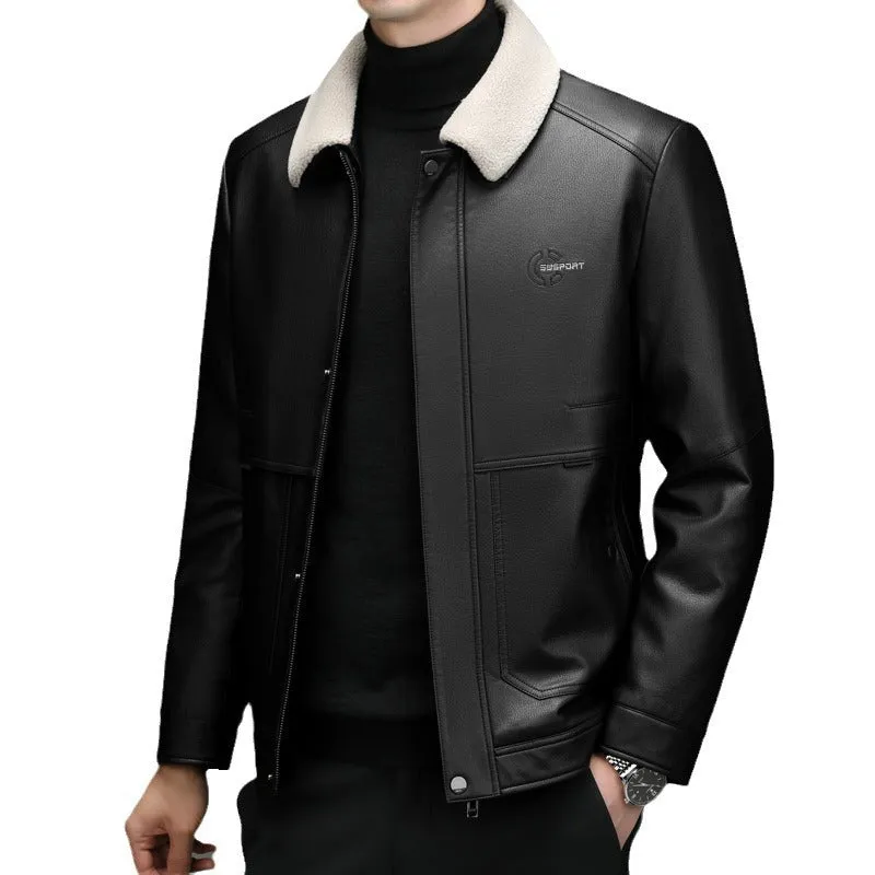Stain-resistant 3 In 1 Thickened PU Jacket for Men