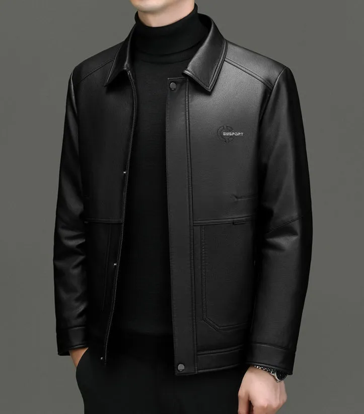 Stain-resistant 3 In 1 Thickened PU Jacket for Men