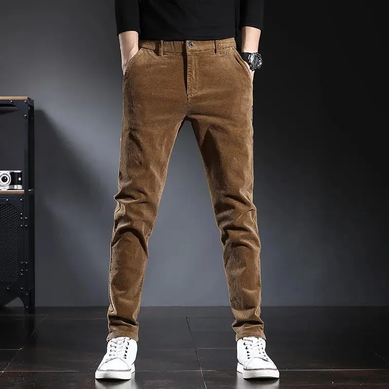 StellarMode Herbst Winter Hochbund Cordhose für Herren