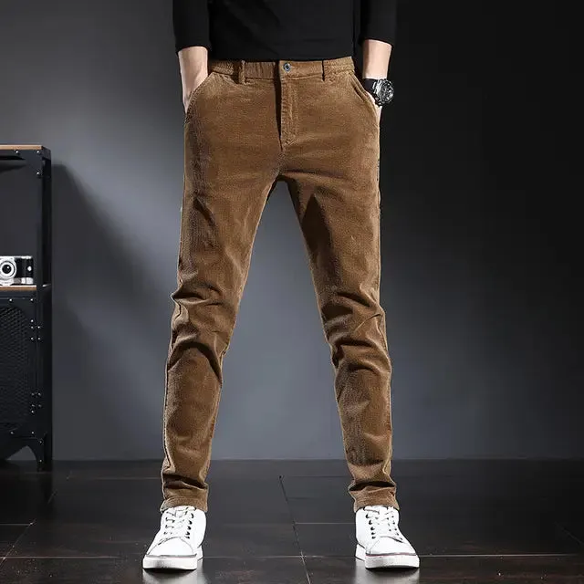 StellarMode Herbst Winter Hochbund Cordhose für Herren