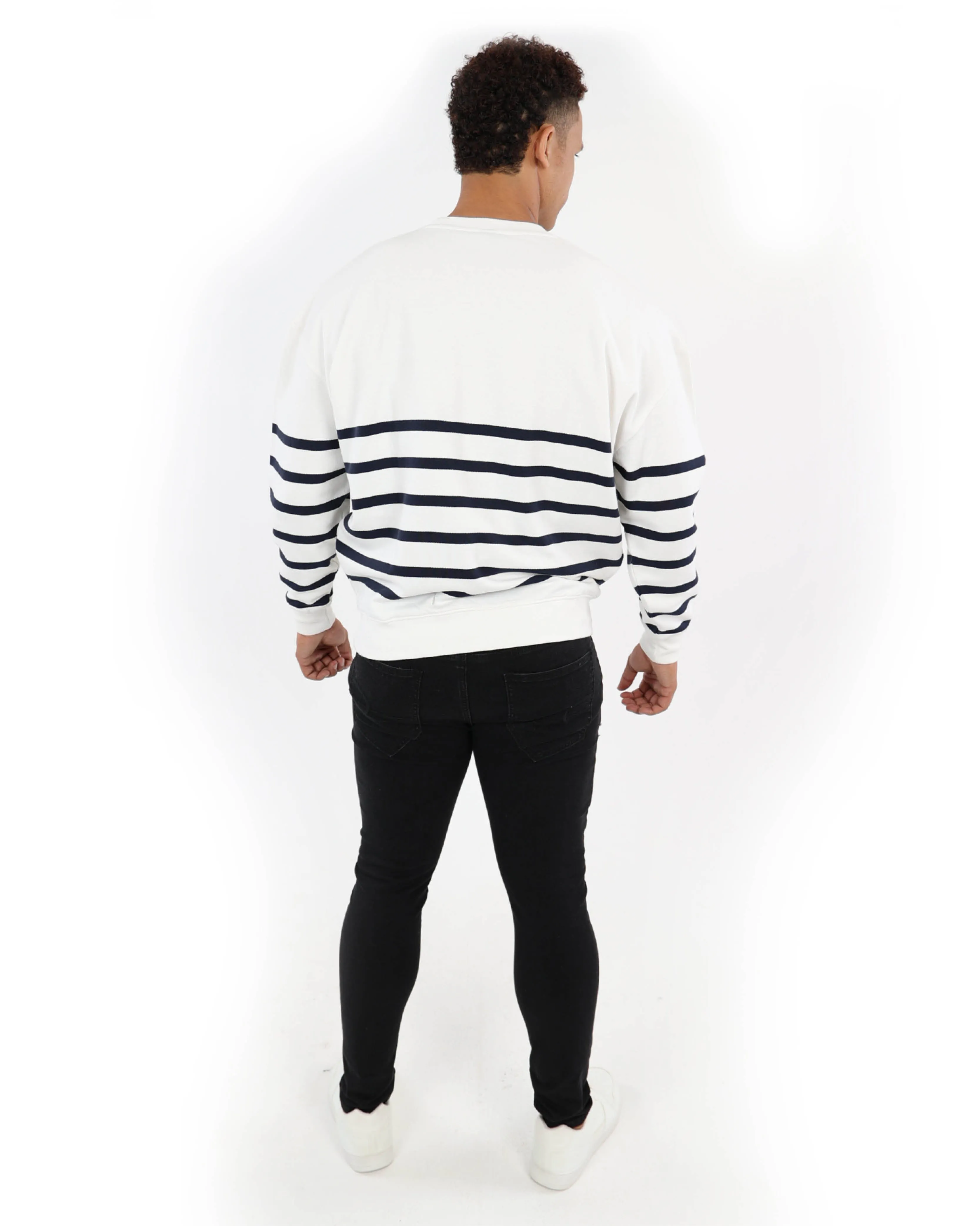 Stripe Living My Best Fleece Top