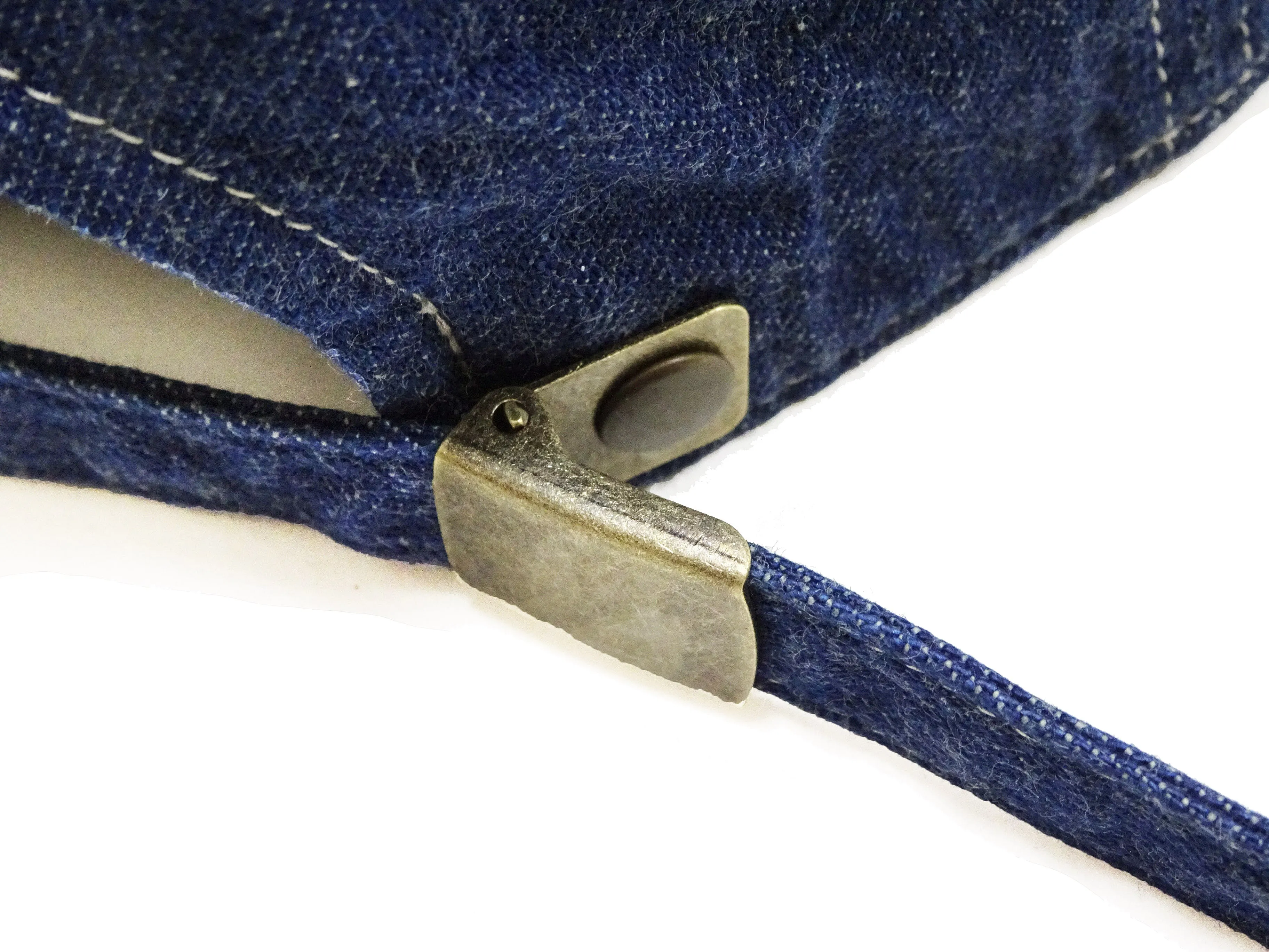 Studio D'artisan Denim Cap Men's Casual Denim Baseball Hat with a Patch, No-Mesh D7556 Blue Indigo
