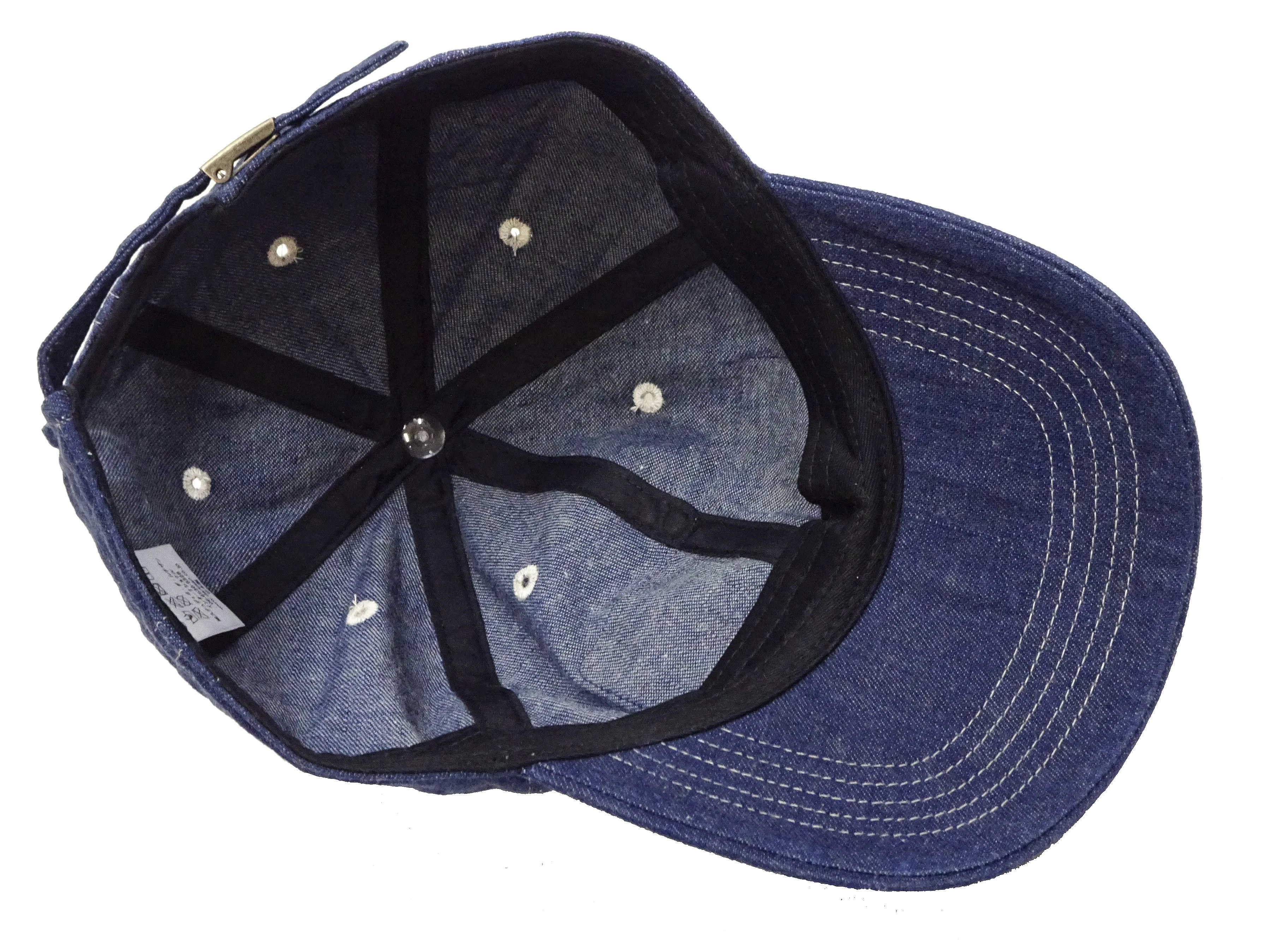 Studio D'artisan Denim Cap Men's Casual Denim Baseball Hat with a Patch, No-Mesh D7556 Blue Indigo