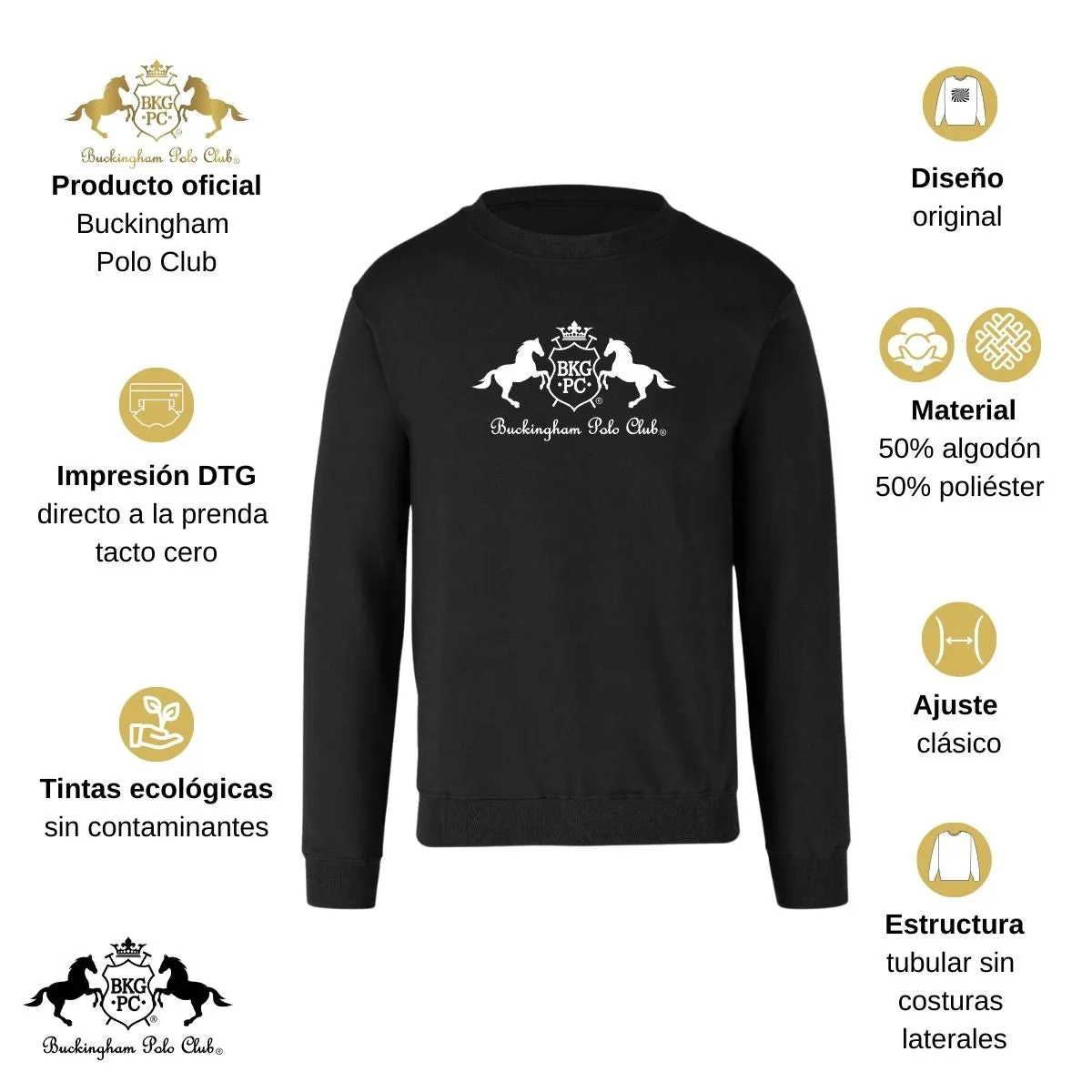 Sudadera Hombre Buckingham Polo Club Logo