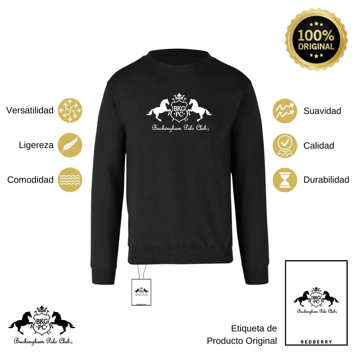 Sudadera Hombre Buckingham Polo Club Logo