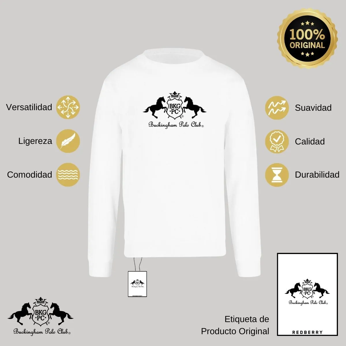Sudadera Hombre Buckingham Polo Club Logo