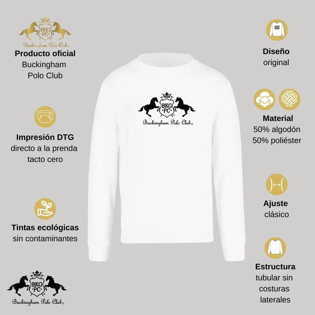 Sudadera Hombre Buckingham Polo Club Logo
