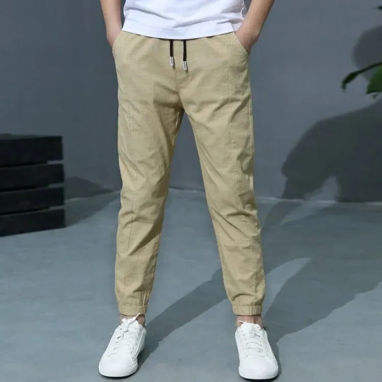 Summer New Boys Girls Pants Child Wear Pants Children's Cotton Trousers Casual Pants Kids Thin Trousers 5-6 8 10 12 14 Ages