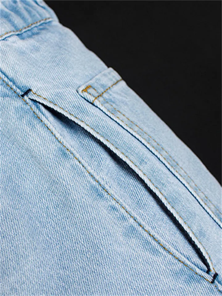 Super Cool Simple Style Harem Pants Extra Loose Women Denim Jeans for All Season