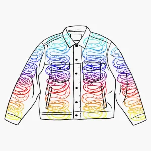 Supreme Hysteric Glamour Snake Denim Trucker Jacket White