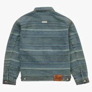 Supreme Layered Denim Trucker Jacket Washed Blue