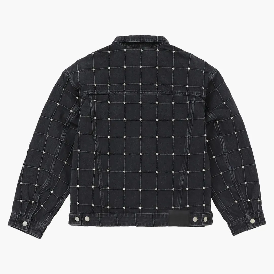 Supreme Studded Seam Denim Trucker Jacket Black