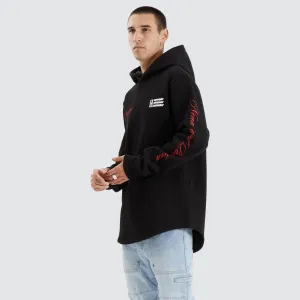 Sutton Hooded Dual Curved Sweater Jet Black