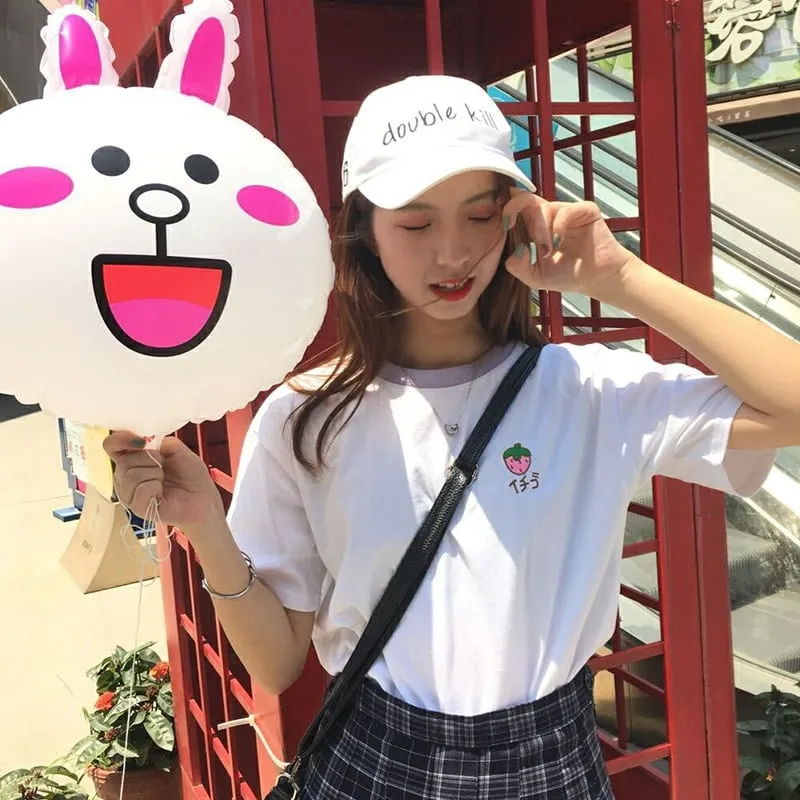 Sweet Fruit Embroidered T-shirts
