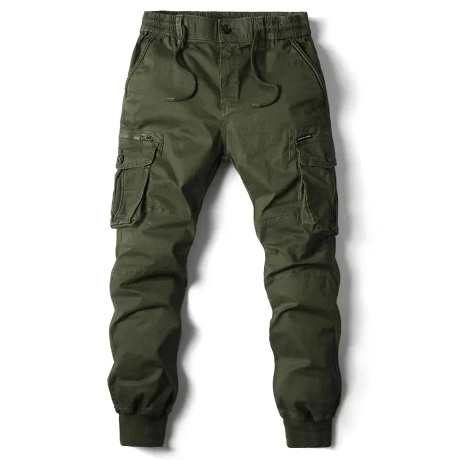 Tactical cargo pants by Cavan with elastic waistband