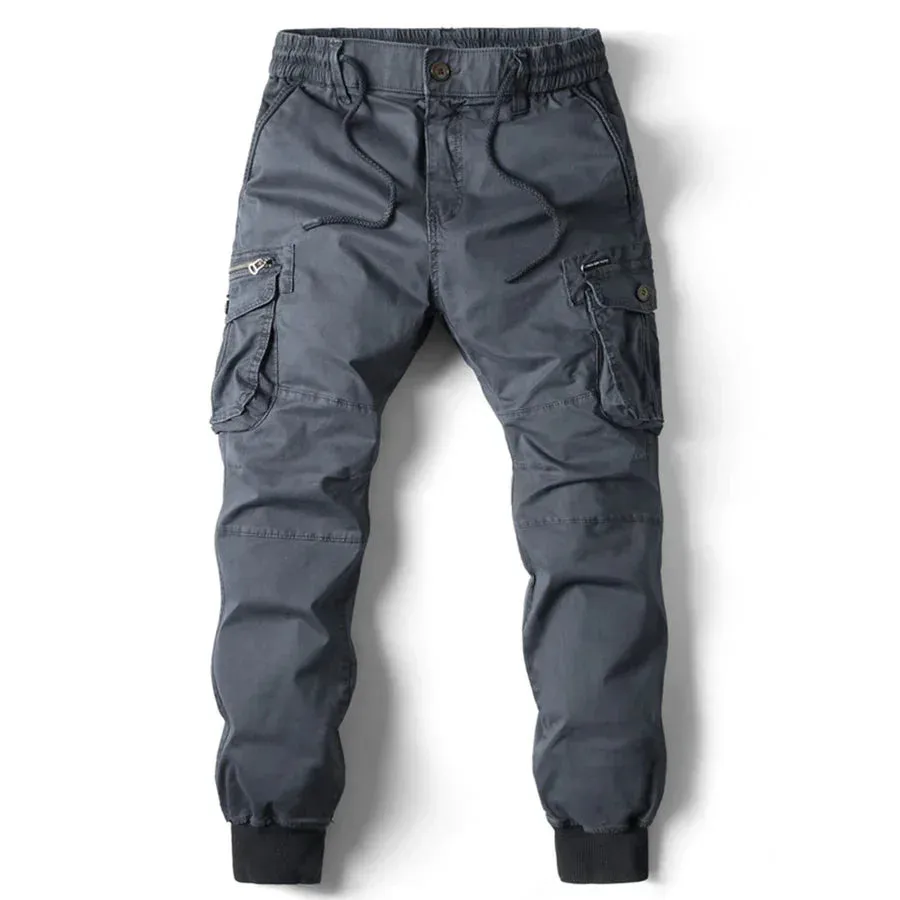 Tactical cargo pants by Cavan with elastic waistband