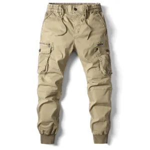 Tactical cargo pants by Cavan with elastic waistband
