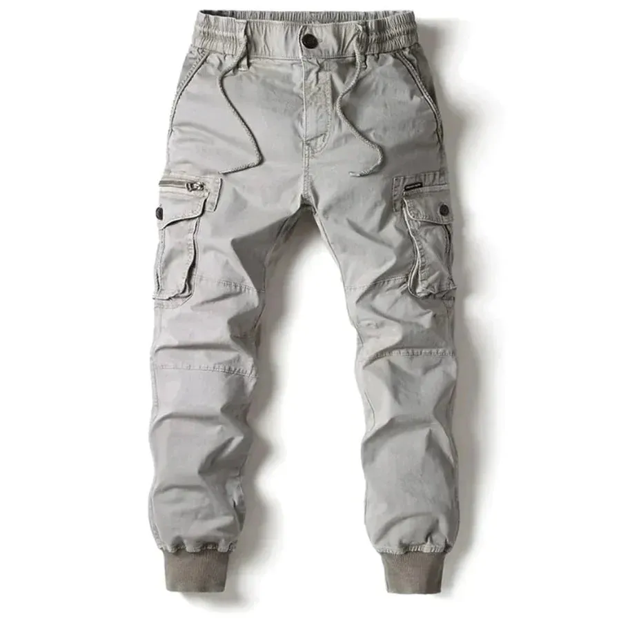 Tactical cargo pants by Cavan with elastic waistband