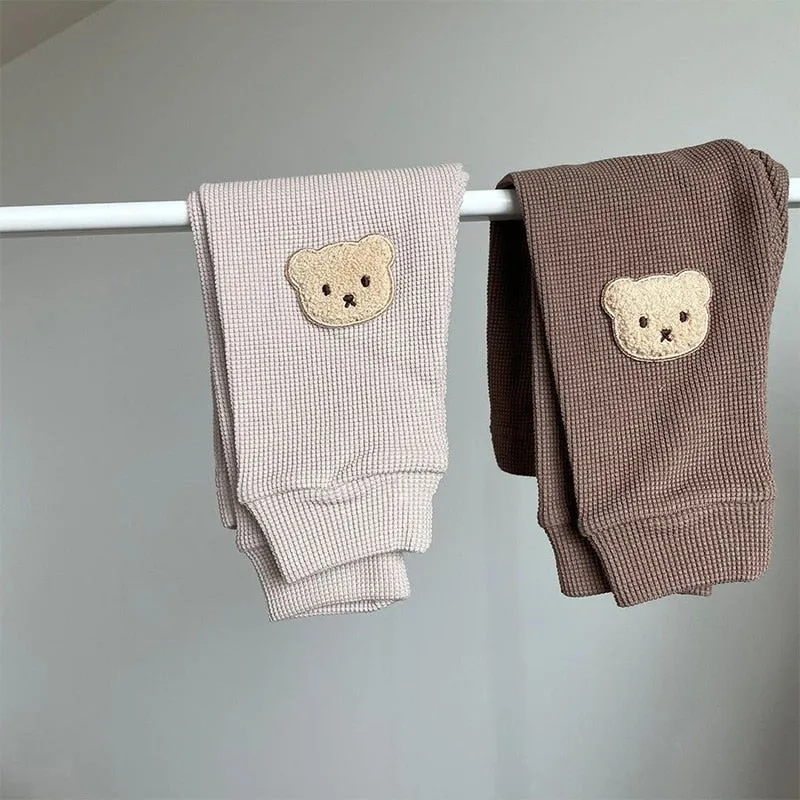 Teddy Knit Embroidery Harem Pants
