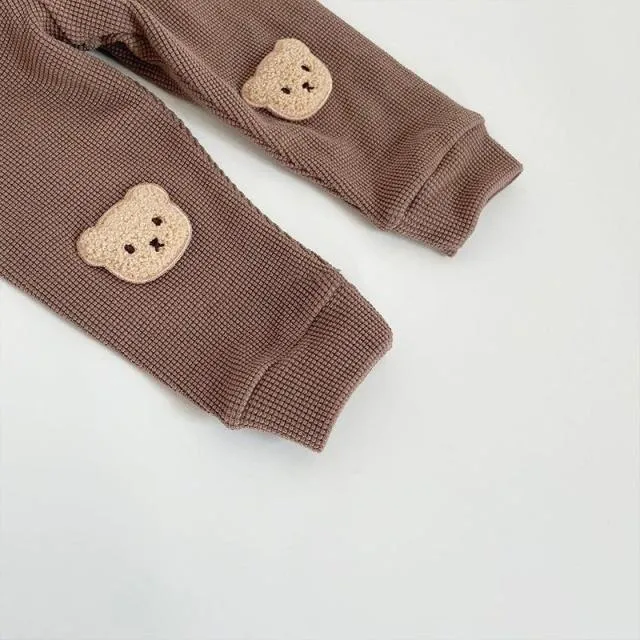 Teddy Knit Embroidery Harem Pants