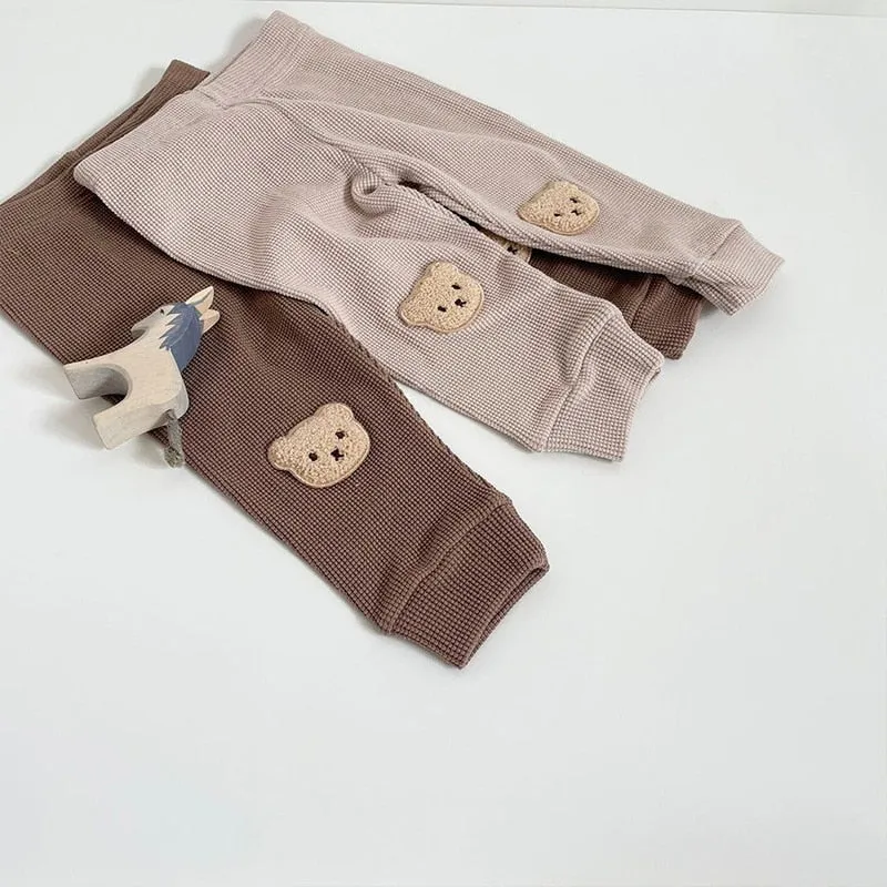 Teddy Knit Embroidery Harem Pants
