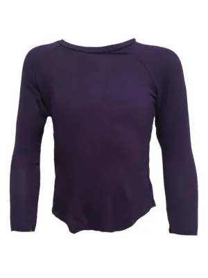 TEREZ Girl's Purple Eggplant Long Sleeve Shirt #387037727 NWT