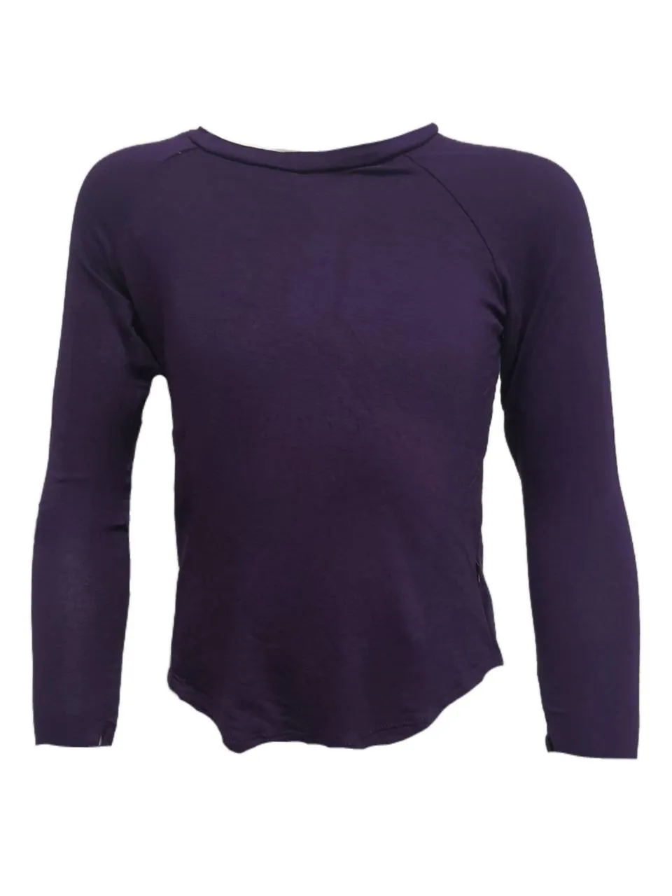 TEREZ Girl's Purple Eggplant Long Sleeve Shirt #387037727 NWT