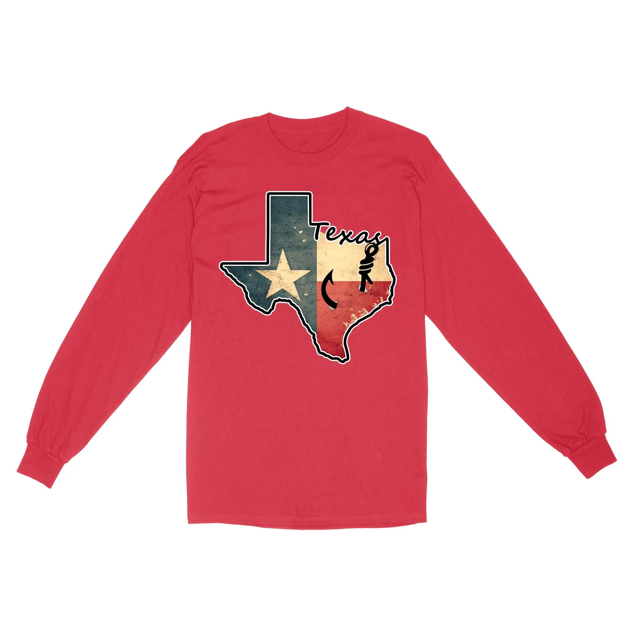 Texas fishing shirt with Texas flag for fisherman Texas fishing forum A234