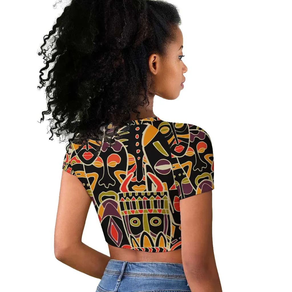 The Spirit of Africa Custom Raglan Cropped T shirt DT02