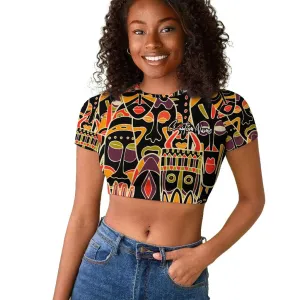 The Spirit of Africa Custom Raglan Cropped T shirt DT02