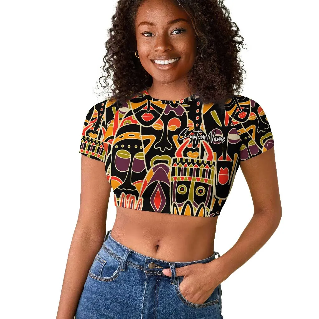 The Spirit of Africa Custom Raglan Cropped T shirt DT02