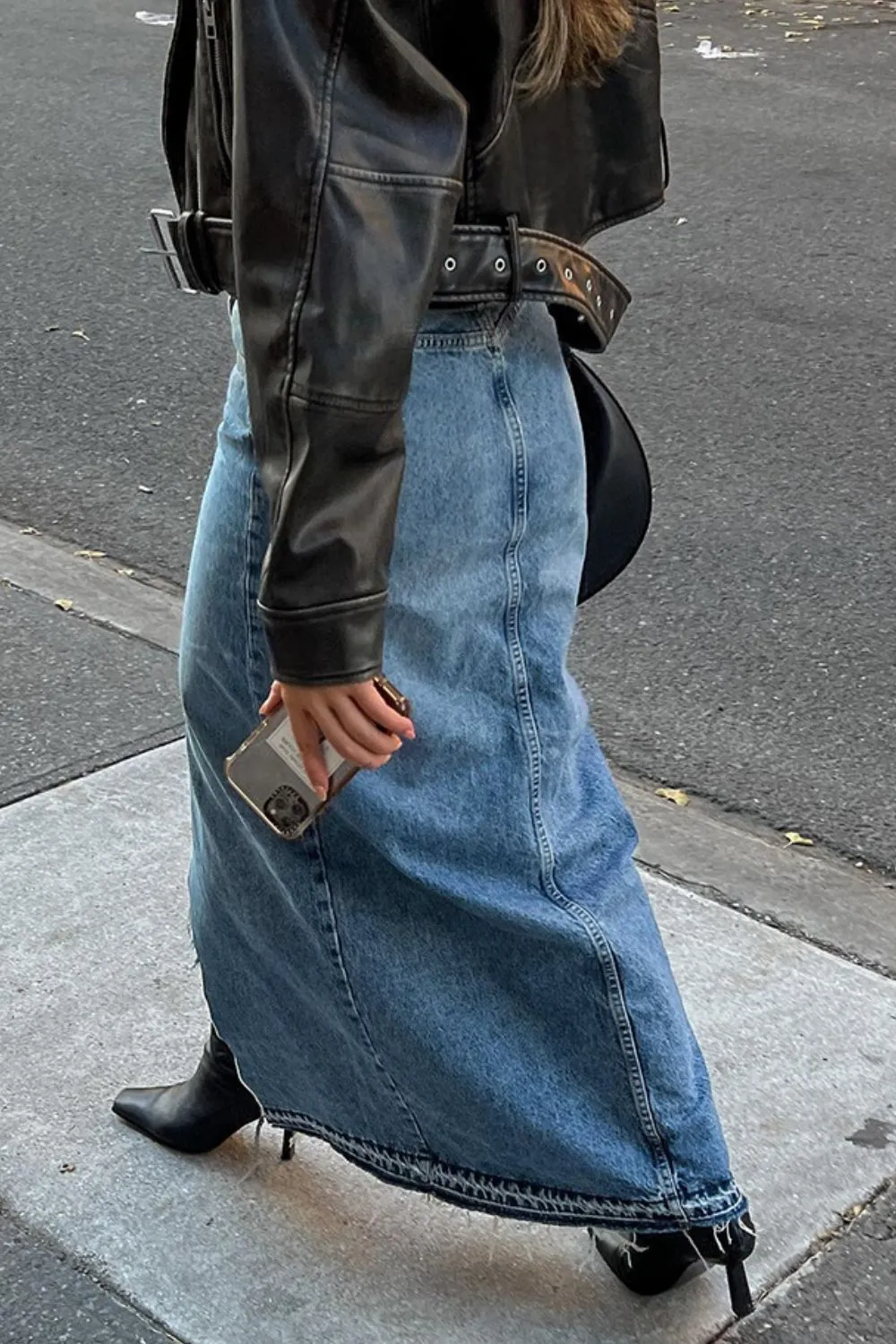 The Wild Grace Denim Maxi Skirt