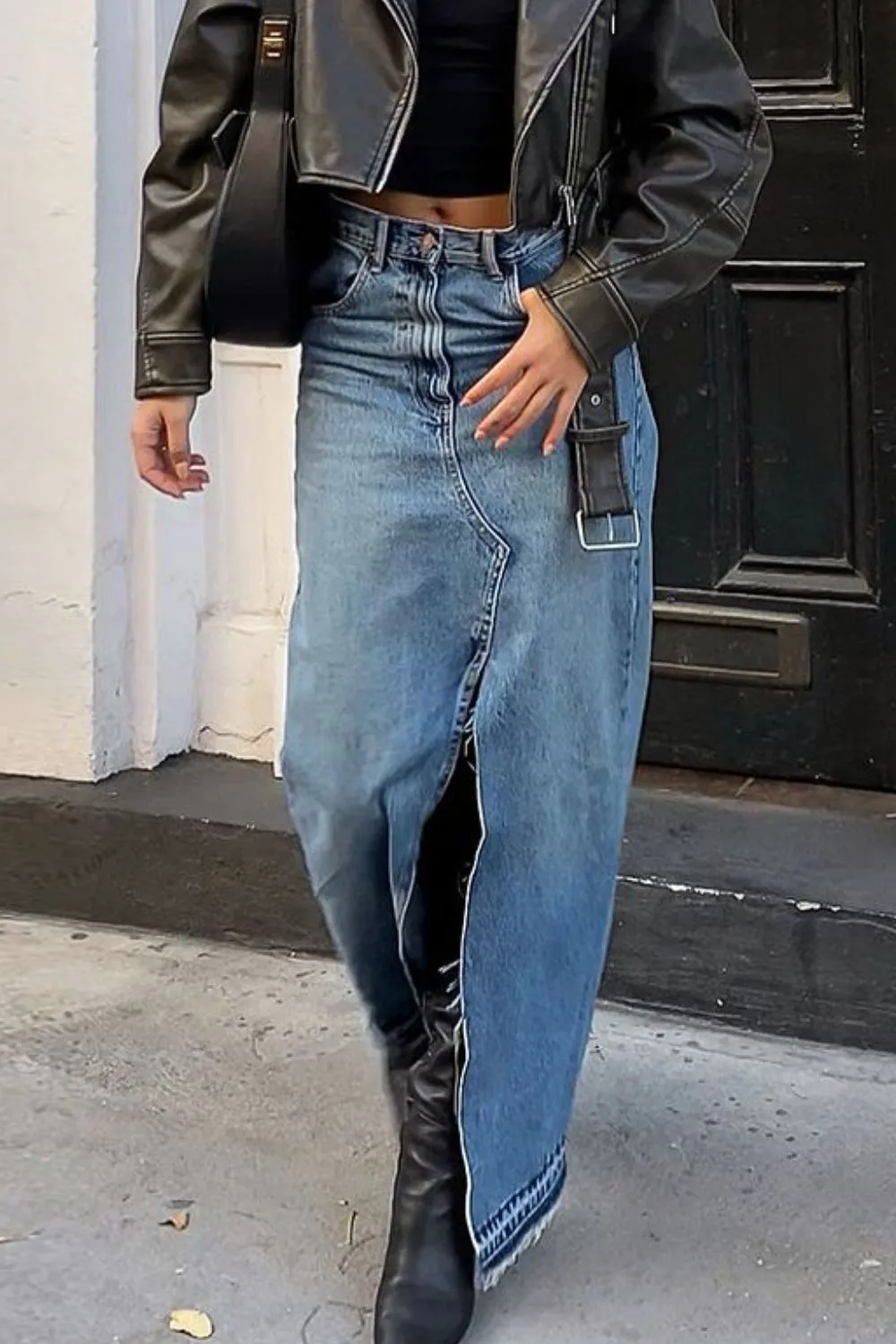 The Wild Grace Denim Maxi Skirt