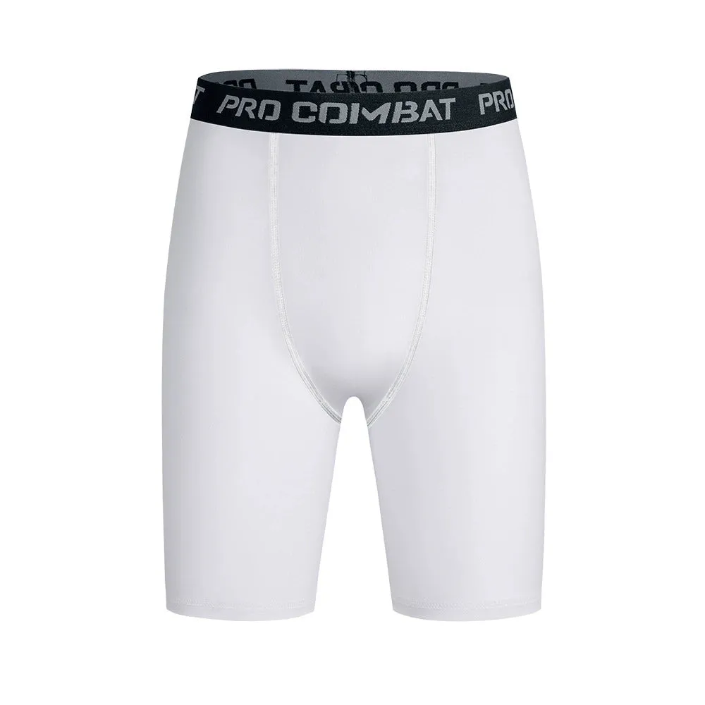 Tight Pants Men's Compression Fitness Basketball Half Length Shorts Sports Training Running High Elastic Base Quick-Drying Summer