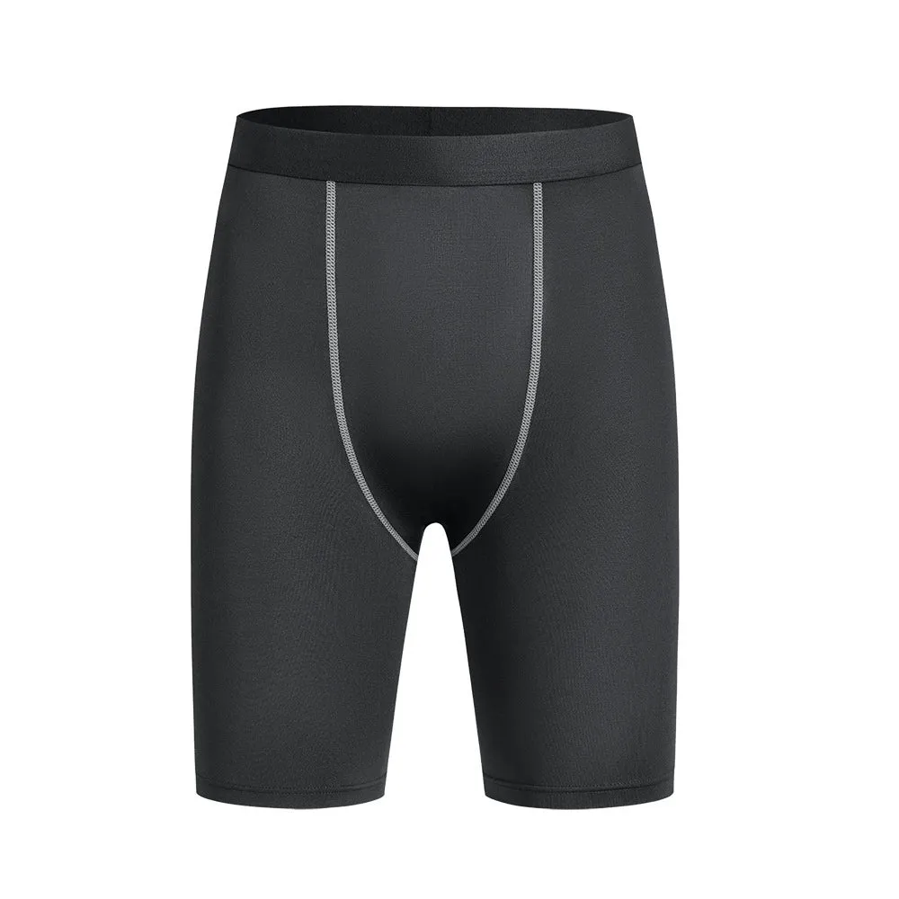 Tight Pants Men's Compression Fitness Basketball Half Length Shorts Sports Training Running High Elastic Base Quick-Drying Summer
