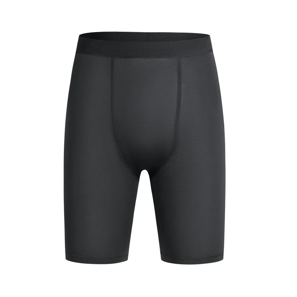 Tight Pants Men's Compression Fitness Basketball Half Length Shorts Sports Training Running High Elastic Base Quick-Drying Summer