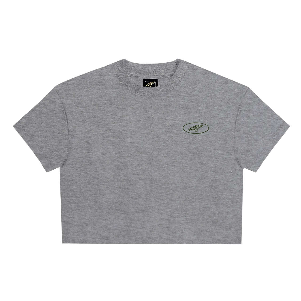 Titan Essentials Orbit Embroidered Women's Cropped Tee - Grey