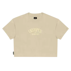Titan Olympus Sports Club Cropped Short-Sleeve Tee - Clay