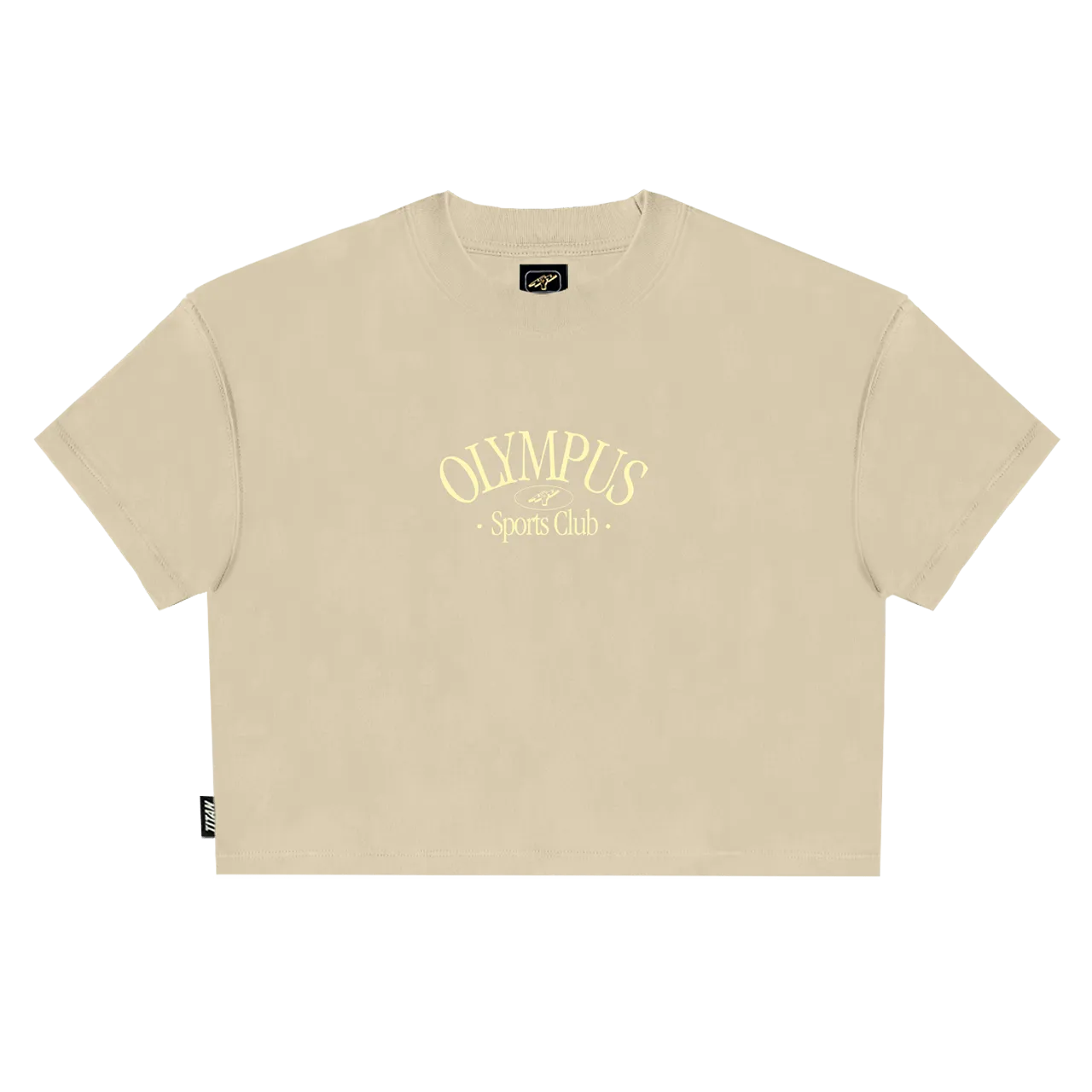 Titan Olympus Sports Club Cropped Short-Sleeve Tee - Clay