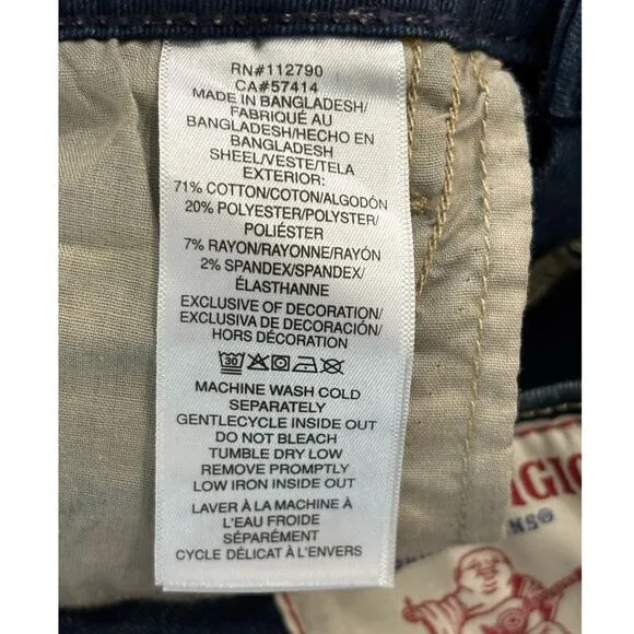True Religion Jennie Mid Rise Raw Hem Shorts
