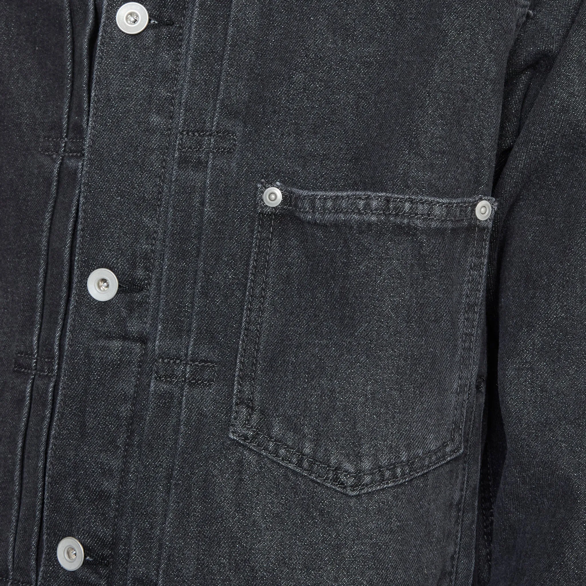 Type-1 Denim Trucker Jacket Black Washed