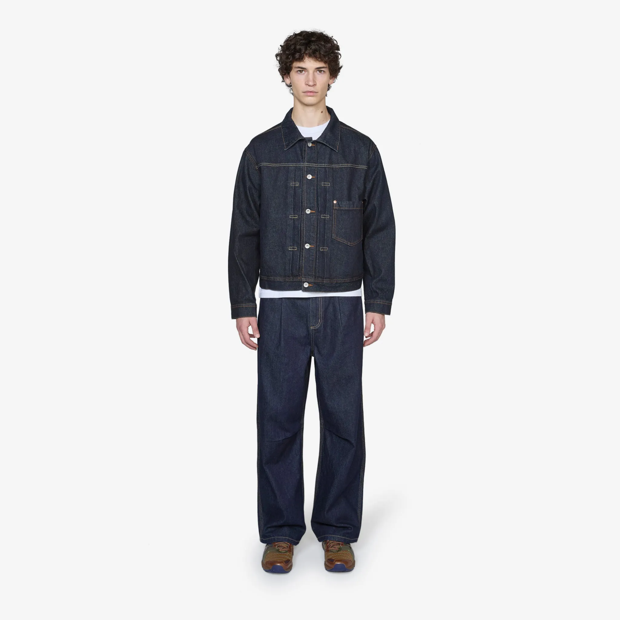 Type-1 Denim Trucker Jacket One Washed