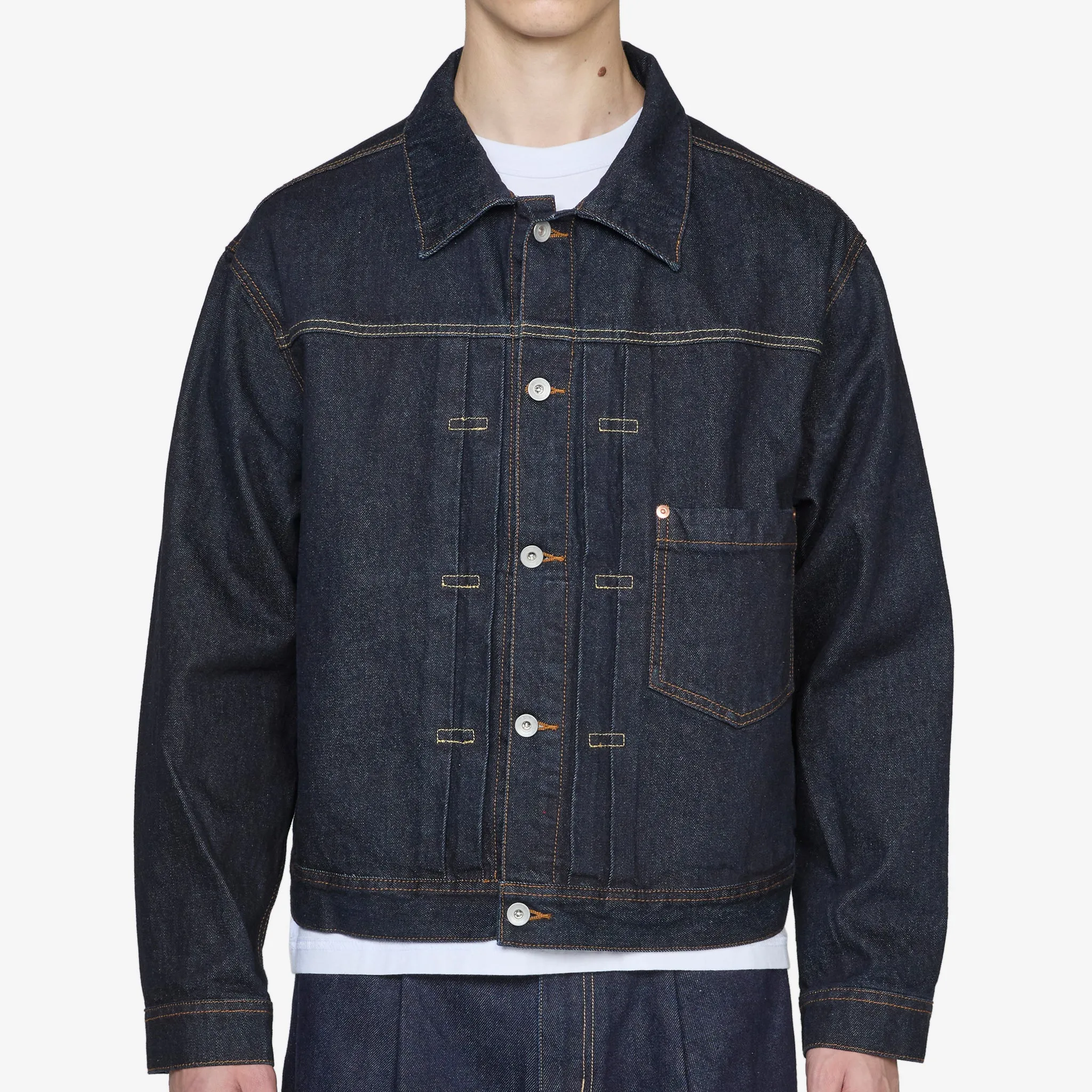Type-1 Denim Trucker Jacket One Washed