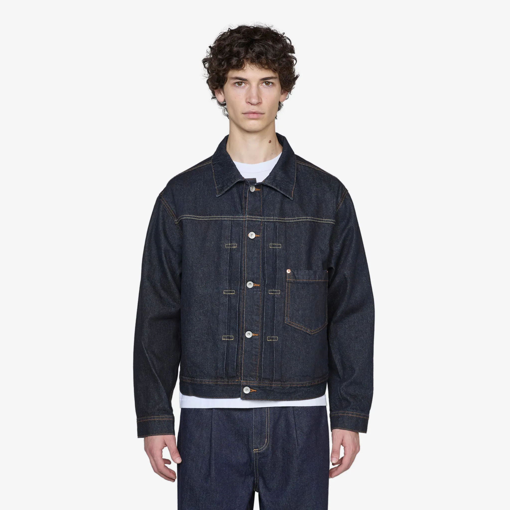 Type-1 Denim Trucker Jacket One Washed